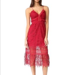 Self portrait floral dress in raspberry size 4